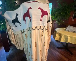Native American dress with beads