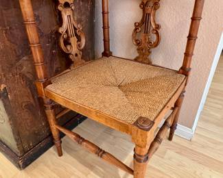 Carved corner chair