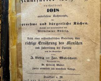 c. 1860 German cookbook