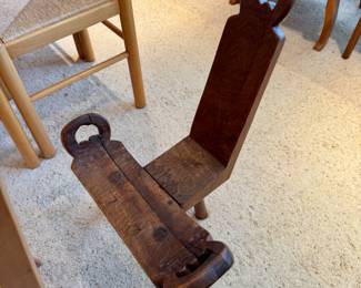 Rustic 3 legged stool, milking, birthing