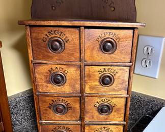 Wooden spice rack