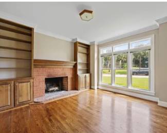 STUDY WITH FIREPLACE