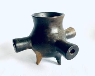 SATAH AYERS CATAWBA POTTERY SMOKING PIPE