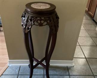 Tall Chinese carved pedestal