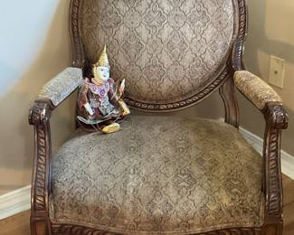 Upholstered Captains chair