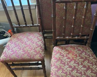 Vintage upholstered folding chairs set of four