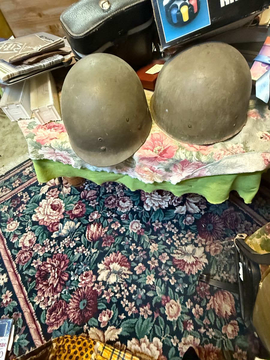 World War II helmets