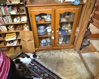 Vintage Display Cabinet & Small Hutch