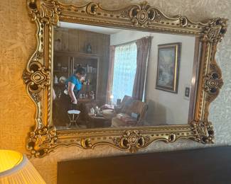 Vintage Ornate Gold Guild Wall Mirror