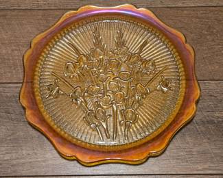 Carnival Glass Glass Platter