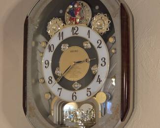 Seiko Melodies In Motion Collectors Edition Clock With Swarovski Crystals