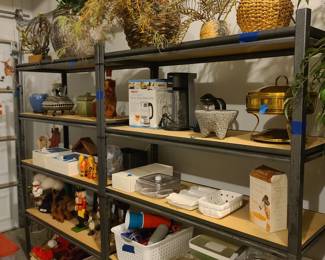 Misc., metal shelving