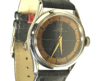 1956 Tudor Oyster By Rolex Prince Black Leather