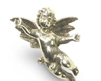 Sterling Silver Cherub Angel Pendant