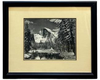 Ansel Adams âHalf Dome Winter Yosemite" Photo
