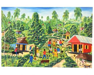 Signs J. Felder Haitian Oil on Canvas