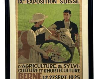 Antique IXe Exposition Suisse 1925 Poster