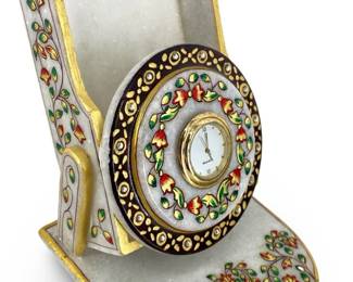Hand Painted White Marble Mobile Stand
