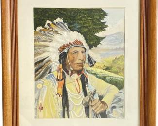 Attributed Paul Hougard 1938 Pastel