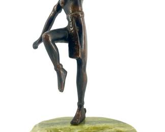 Brass Cleopatra Figurine on Marble