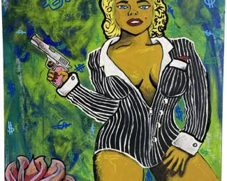 Rotten Russ Signed âThe Icon" Acrylic on Canvas