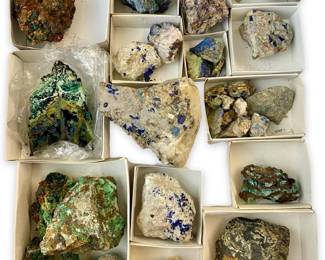Large Azurite/Malachite Mineral Collection