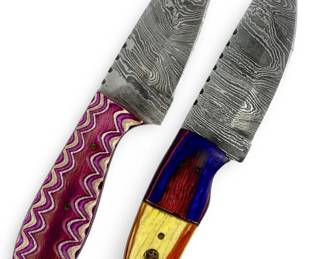 2pc Genuine Damascus Steel Knives