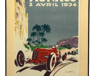 '1934 Monaco Grand Prix' Poster After Geo Ham
