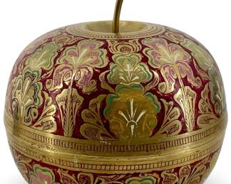 Handmade Cloisonné Apple Trinket Box