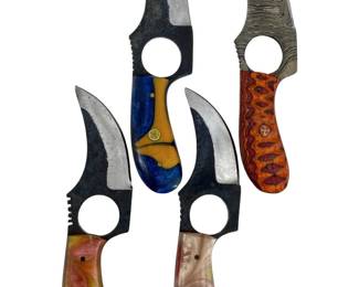 4pc Custom Short Skinner Blade Knives