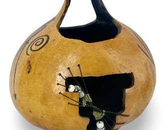 Signed Madelin Native American Gourd