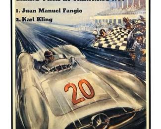 Vintage Grand Prix 1954 Liskars Race Poster
