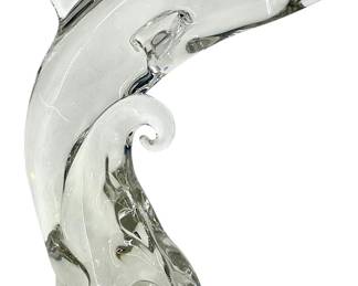 Signed Limited Edition Crystal Dolphin Sculpture