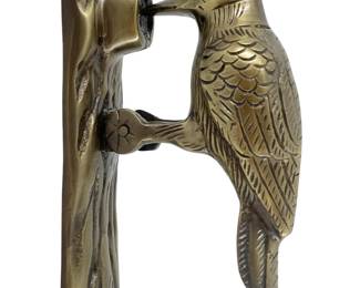 MCM Brass Woodpecker Door Knocker