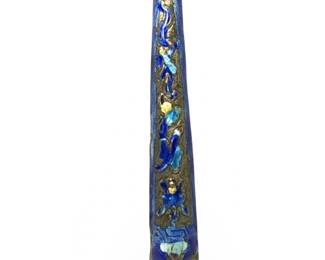 Antique Chinese Silver Enamel Fingernail Guard
