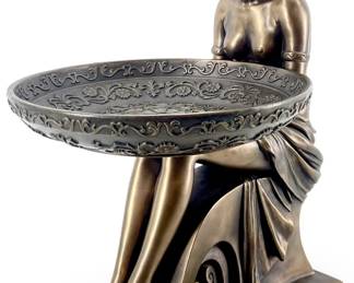 YHDONE Art Nouveau Figural Pedestal Dish