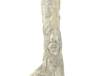 Native American Carved Deer Antler Totem