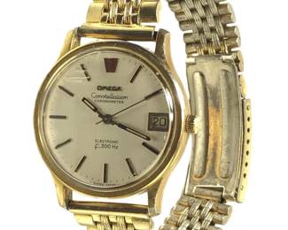 Omega Constellation Chronometer Gold Plate Menâs