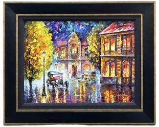 Signed Leonid Afremov âLos Angeles 1930" Giclee