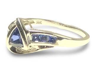 Astounding 10KT White Gold Sapphire Ring