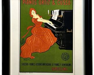 Leonneto Cappiello âPiano Ortiz & CussĂł" Litho