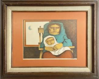 âSonando" Signed Jorge Dumas Lithograph