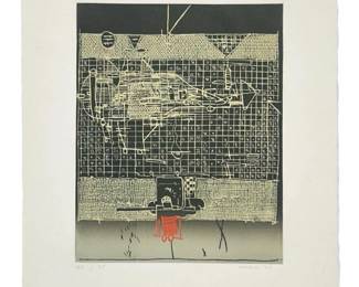 Signed Antonio Lorenzo Abstract Lithograph