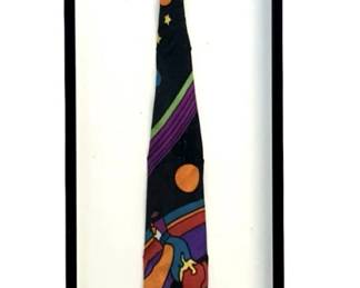 Unique Peter Max Abstract Framed Necktie