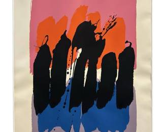 Signed Bernardo Sanjurjo Abstract Lithograph
