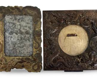 2pc Chinese Antique Dragon Frames
