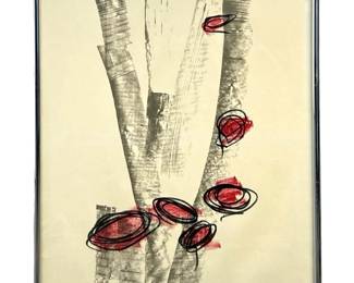 Signed Abstract Modern Art Lithograph