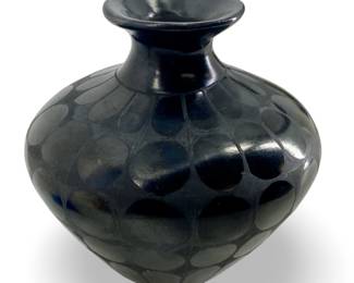 Signed Small Blackware Pottery Vase