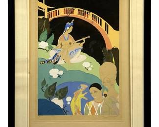Signed L'Estampe Moderne Lithograph
