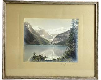 Antique Photo Lake Louise Singed Fred Armbrister
